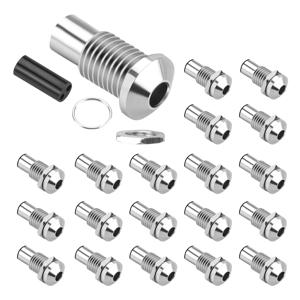 DAIERBUMP 20pcs 3MM 다이오드 LED 라이트 홀더 크롬 황동 눈에 띄는 베젤 6mm 직경. 나사 패널 마운트