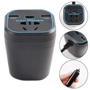차량용 전원 인버터, 200W, 자동 3 USB 포트, 담배 라이터, QC3.0 인버터, LED 디스플레이, 담배 라이터 액세서리, 12V, 24V