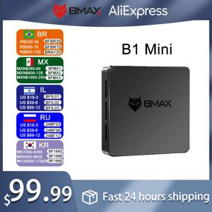 BMAX 미니 PC B1 미니 윈도우 11 프로, 8GB RAM, 128GB ROM, N4000 마이크로 컴퓨터, 와이파이, 더블 밴드 미니 PC