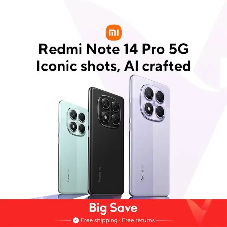 Redmi Note 14 Pro 5G 글로벌 버전 스마트폰, Dimensity 7300-Ultra NFC 200MP 카메라, 1.5K 120Hz AMOLED 디스플레이, 월드 프리미어