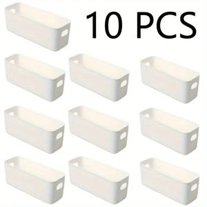 10pcs 다기능 스토리지 박스 내구성 대용량 데스크탑 스토리지 박스 잡화 스토리지에 적합한 속옷 스토리지