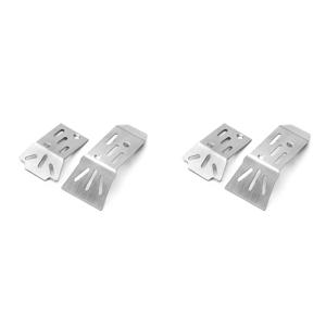 BAAU 2X 레이싱 스테인레스 스틸 섀시 가드 스키드 플레이트 가드 업그레이드 Arrma 1/18 Grom 용 부품 액세서리