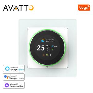 AVATTO Tuya WiFi 스마트 노브 온도 조절기 수성 가스 보일러 전기 난방 온도 컨트롤러는 Alexa Google 홈과 함께 작동합니다.