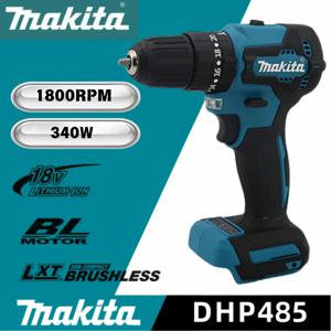 Makita DHP485 LXT 소형 무선 해머 드라이버 드릴 가변 속도 전동 공구 18V 충전식 브러시리스 전력 드릴