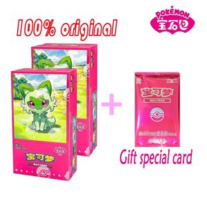 오리지널 포켓몬 게임 팩 카드 Vol.1 스칼렛과 바이올렛 트레이딩 PTCG 가방 보석 상자 데크 Ibrahimovic Sprigatito 피카추 카드 선물