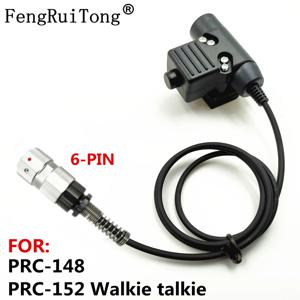 Z-tactical TAC-SKY 헤드셋 HD01 HD03 용 FengRuiTong PTT, prc-624 IDF710 152A PRC-152 워키 토키 전술 u94 PTT 6pin