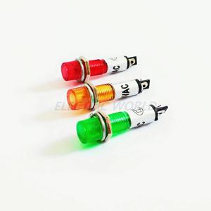 플라스틱 표시 등 LED 7mm 구멍 5PCS 방수 신호 램프 12V 24V 220v 와이어 없음 전원 신호 램프 LED 표시