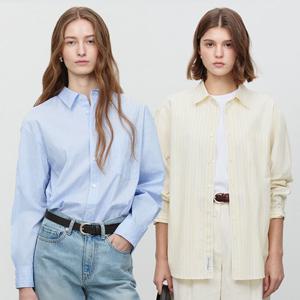 [한예슬 착용]던스트 UNISEX STRIPED OVERSIZED SHIRT_UDSH5A104