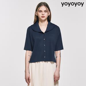 yoyoyoy [여성][최초가 119000원] 둥근카라 플리츠 블라우스_AI02WNPBL06