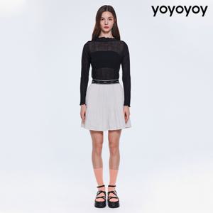 yoyoyoy [여성][최초가 79000원] 로고밴드 이중주름 5부팬츠_AI04WNPSL09