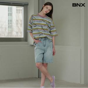 정상가:99,000원 ㅣ 데님 절개 라인 포인트 하프 팬츠 (BX2PT003L0)