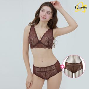 [1세트+팬티추가1종]  이지업 물결 레이스 브라렛 브라팬티 3종 세트/컬러택일