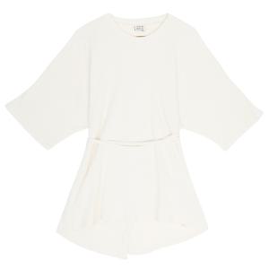 FSHT RIB 000 OFF WHITE 여자 랩 반팔 오버핏