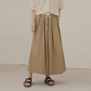 디아 핀턱 뒷밴딩 큐롯팬츠