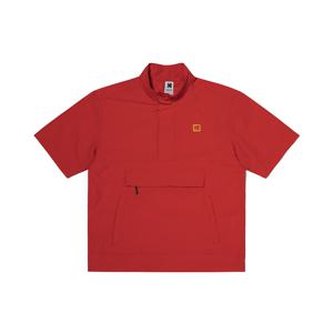 컬러플러스 스텐넥 반팔 아노락 RED