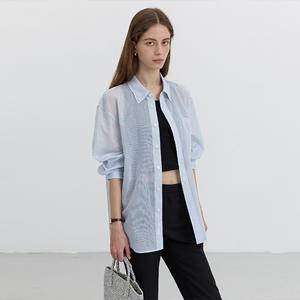 던스트 UNIXEX OVERSIZED SHEER SHIRT_UDSH5B131B2