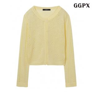 정상가:69,000원 ㅣ 펀칭 라운드넥 니트 가디건 (GPBCK005D)