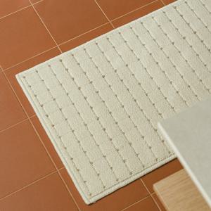 체커타일 루프 사이잘룩 발매트 미니러그 2size 2colors