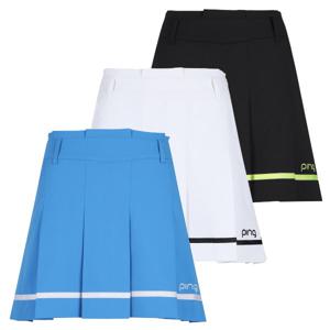 여성 냉감 테잎 장식 플리츠 큐롯 스커트 (121C2PC464)