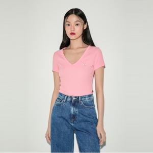 에센셜 브이넥 슬림 티셔츠 (T32E1TTO07TWT1TIC)