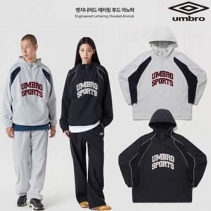 엄브로 25년 엔지니어드 레터링 후드 아노락 UQ121CWT24
