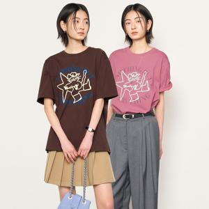 UNISEX 웨스턴 루즈핏 반팔티 3COL/SBE2U01010