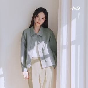 더엣지 25SS 프렌치린넨 혼방 크롭 자켓