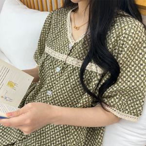 [브리치] 김양리빙 / 라플렌 순면 지지미 여름 잠옷 시어써커 커플 잠옷