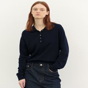 [앳코너] [[24SS]] AESW4A405N2 카라 반트임 풀오버 네이비