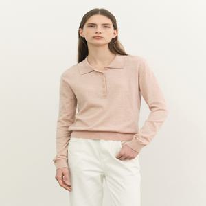 [앳코너] [[24SS]] AESW4A405P1 카라 반트임 풀오버 라이트핑크