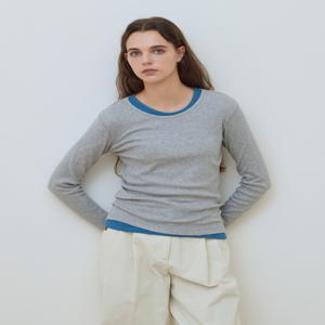 [앳코너] [[24FW]] AETS4C407G1 모달 라운드 티셔츠 라이트 그레이