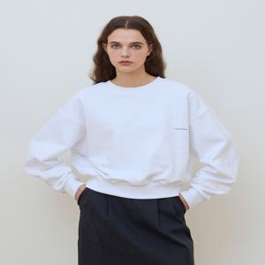 [앳코너] [[24FW]] AETS4C408WT 크롭 볼륨 스웻 셔츠 화이트