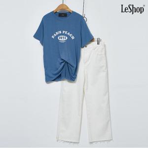 정상가:29,000원 | 파리 비치 레터링 반팔 티셔츠 (DO1LW023A)