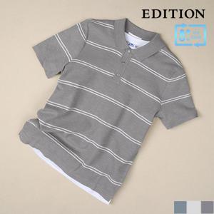 쿨링 스트라이프 카라 반팔 티셔츠 (NEC2ET1906)