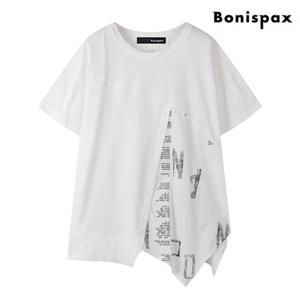 정상가:59,000원 | 언발 포인트 버튼 배색 반팔 티셔츠 (XO1LW054L0)