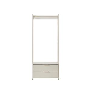 뉴에디트 드레스룸 2단서랍 행거장 80cm_라이트그레이