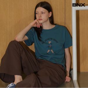 워킹걸 프린팅 라운드넥 반팔 티셔츠 (BX1TS023L0)