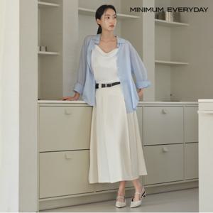 정상가:69,000원 ㅣ [미니멈 에브리데이]데일리 핀턱 벨트 레이어드 롱스커트 (EB2WH006D)