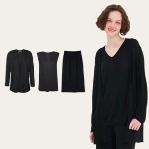 CJ단독구성[최초가 215,000원]여름 바캉스 룩 가디건+나시+모달스커트 3종세트