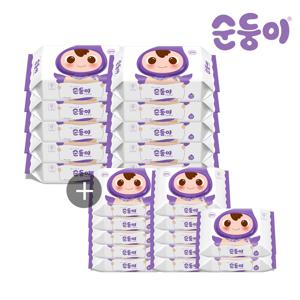 [세트]  아기물티슈 프리미엄 엠보싱 캡 70매 10팩+휴대캡 20매 12팩 (EC-01+cE휴12)