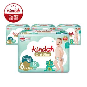킨도 프리미엄 오슬림 팬티형 기저귀 6단계 점보 30매x4팩