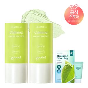 맑은 어성초 진정 쿨링 선스틱 x2 [사은]어성초수딩젤리마스크1매+어성초수딩크림10ml