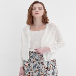 [아떼 바네사브루노] [[24SS]] WVSW4B767IV [BEST][스테디셀러]아이보리 단색 린넨혼방 가디건