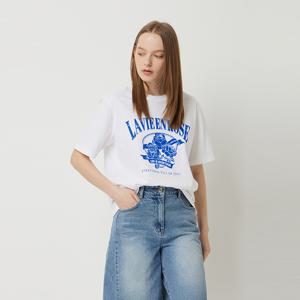 [본사] [Online Exclusive] 로즈 그래픽 티셔츠_SATS80531WH