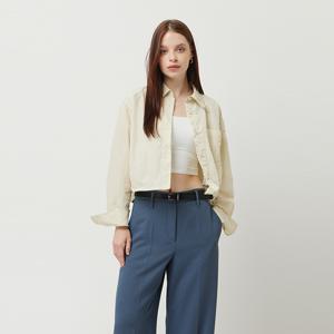 크런치 허리스트링 크롭 셔츠_SAWS32531CR