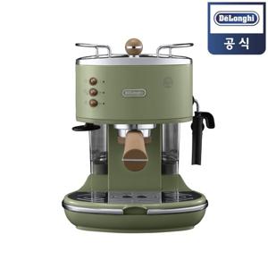 (신세계강남점)드롱기 아이코나빈티지 커피메이커 올리브그린 ECOV311.GR