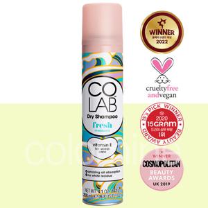 코랩 프레쉬 드라이 샴푸  200ml 비건 캠핑 병원 휴대용 환자용 물없는 샴푸