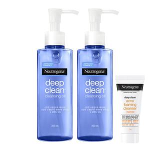 뉴트로지나 딥클린 클렌징 오일 200ml 2개 + 증정