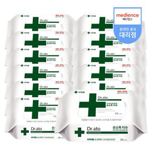 닥터아토 손소독티슈20매 -12개