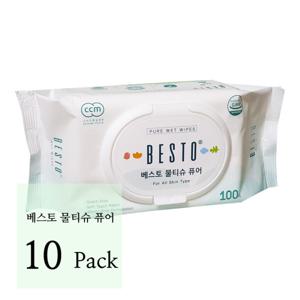 산도깨비 론칭 베스토/ 고급 물티슈캡형 100매 (10팩) 7단계정제수 안전성검증/무료배송 / 심사장닷컴
